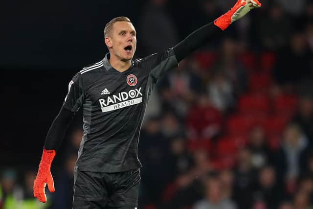 Robin Olsen made his Sheffield United debut against Preston North End. Simon Bellis / Sportimage