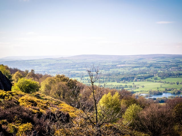 Ten miles northwest of Leeds city centre, this popular walking route overlooks the town of Otley and boasts a range of woodland paths, hilly routes and themed trails. Dogs are allowed off the lead.