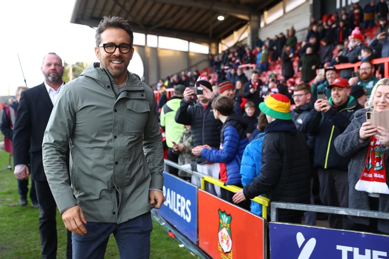 Ryan Reynolds, best known for his portrayal of Marvel's Deadpool, and 'It's Always Sunny in Philadelphia' creator Rob McElhenney, bought Wrexham AFC in 2020. (Photo by Michael Steele/Getty Images)