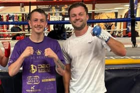 Conner Kelsall centre with Josh Padley right