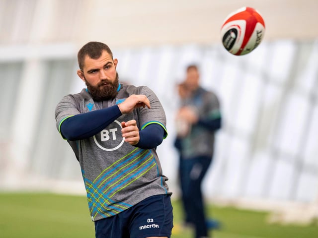 16. Stuart McInally – Edinburgh, 17. Jamie Bhatti – Glasgow Warriors (pictured),  18. Oli Kebble – Glasgow Warriors, 19. Marshall Sykes – Edinburgh, 20. Luke Crosbie – Edinburgh, 21. Nick Haining – Edinburgh, 22. Jamie Dobie – Glasgow Warriors, 23. Ross Thompson – Glasgow Warriors