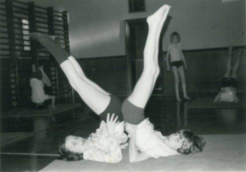 Girls in Sheffield High School gym in1980