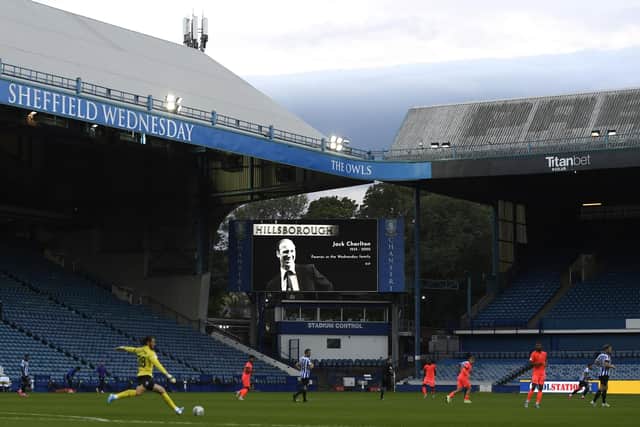 Joe Wildsmith takes a goal kick during Wednesday's clash with Huddersfield Town