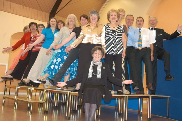 The Pavilion Singers of Pallion pictured trying out their new stage. Can you spot someone you know?