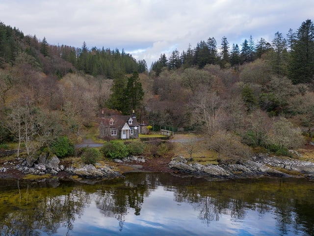 The cottage, which is heated by a biomass boiler, is being sold off by Ardnamurchan Estate