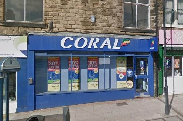 The floor collapsed at a Coral betting shop on Barnsley Road.