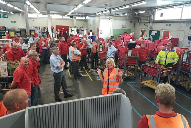 Baz Shilling: All the posties at South Shields Delivery Office.