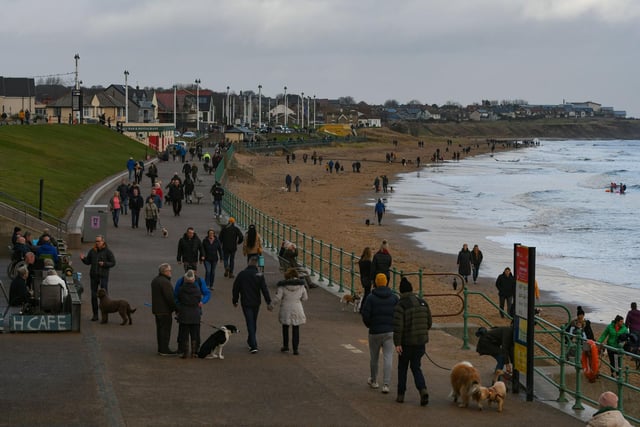 Despite the milder temperatures towards the end of December, it was still chilly at Seaburn on New Year's Eve.