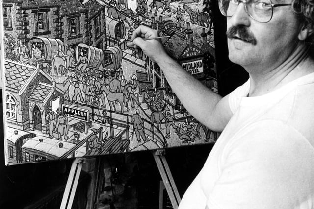 Joe Scarborough, Sheffield Artist. June 1985