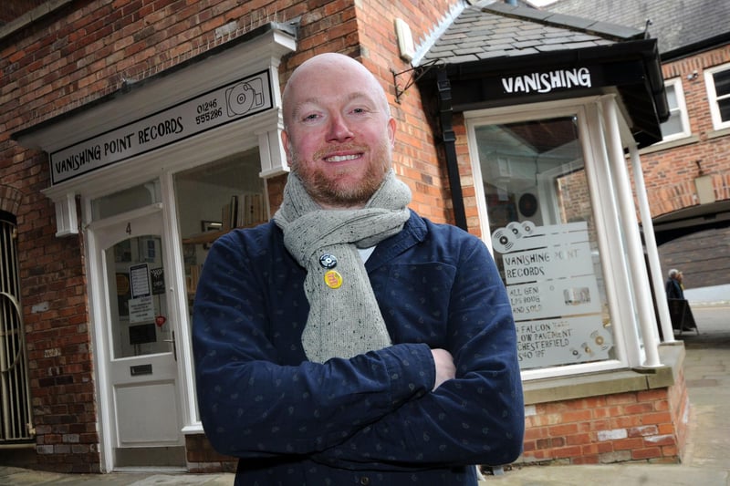 Jordan Nicholson says Vanishing Point Records is run by a "really cool guy" and has "plenty of range in vinyl records". It is "hidden away" in Theatre Yard, off Low Pavement, Chesterfield town centre. The store, set up in 2017 by Corey Lavender, pictured, and specialising in soundtracks and electronica, describes itself as "Chesterfield's best kept secret".
Vanishing Point Records