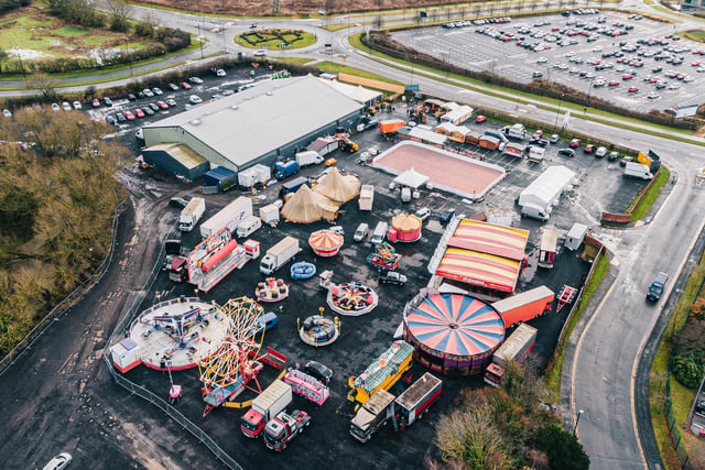The Winter Wonderland covers the entire car park at the Rainton Arena.