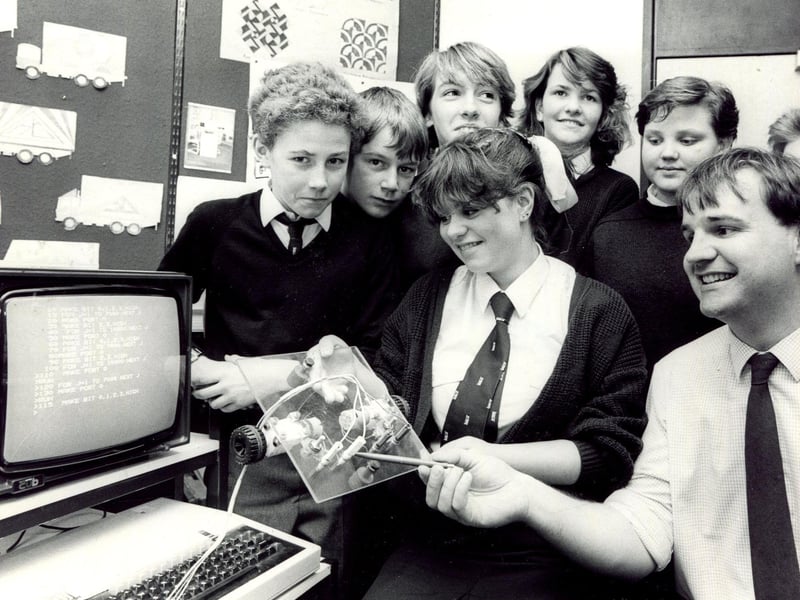This was the face of classroom computers in the 80s, and everyone will recognise the BBC micro, popular among schools. The picture shows youngsters enjoying a lesson in the Design and Technology Department at a South Yorkshire school in November, 1987
