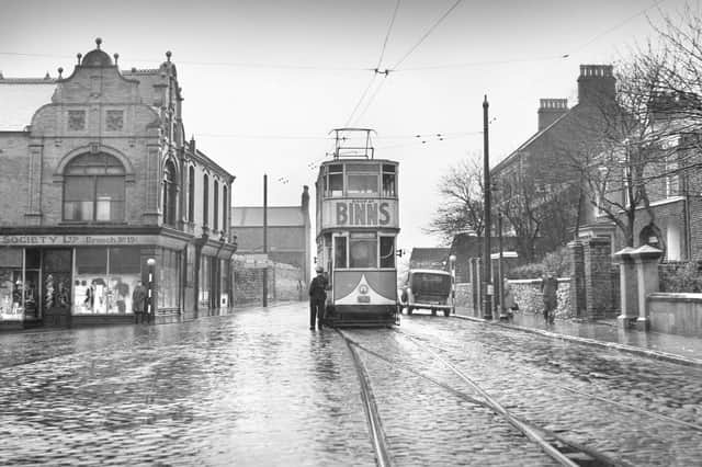 The last Grangetown bound tram in Southwick. Who remembers the trams in Sunderland.