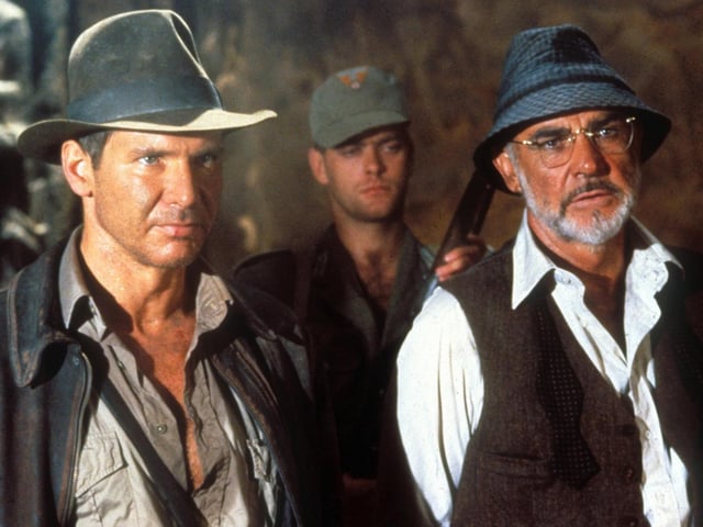Harrison Ford, Sean Connery and Indiana Jones and The Last Crusade - 1989