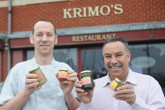 Krimo's, now called Portals Place, was a key fixture of the marina for many years. Krimo is seen here with chef Peter Berry in 2013.