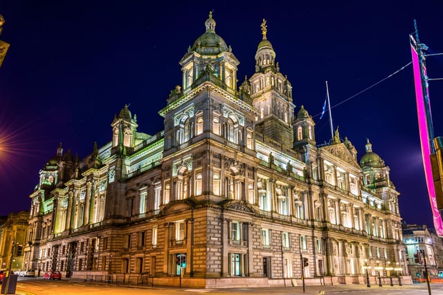 One of the most famous victims of Bruce's plan was Glasgow City Chambers. His redevelopment of the city centre would have seen the beautiful building demolished and a new civic centre erected in the heart of the city centre, next to the Clyde. 

At either side of the civic centre would be the new city chambers and law courts.
