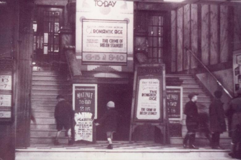 The entrance in Lynn Street with a play called The Romantic Age showing at the time of this picture. Photo: Hartlepool Museum Service.