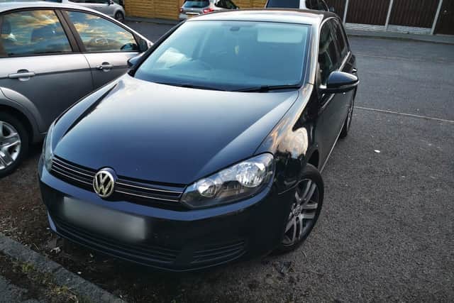 An illegal immigrant and cannabis plants were found when police officers stopped this car in Sheffield