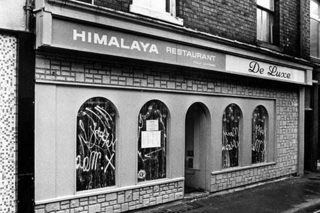 Himalaya Indian restaurant, on Convent Walk, in Sheffield city centre, in December 1974