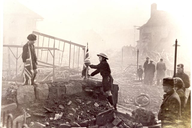 A patriotic gesture in the aftermath of the Blitz in Sheffield