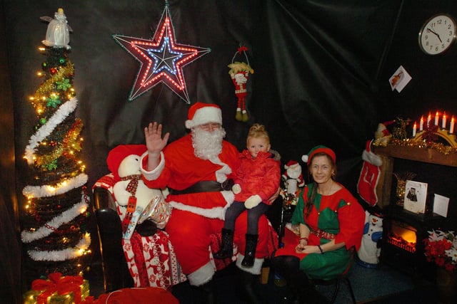 Lul Muir, 2, visits Santa Claus and his elf in his grotto at Ford, Pallion and Millfield Community Project in 2012. Remember this?