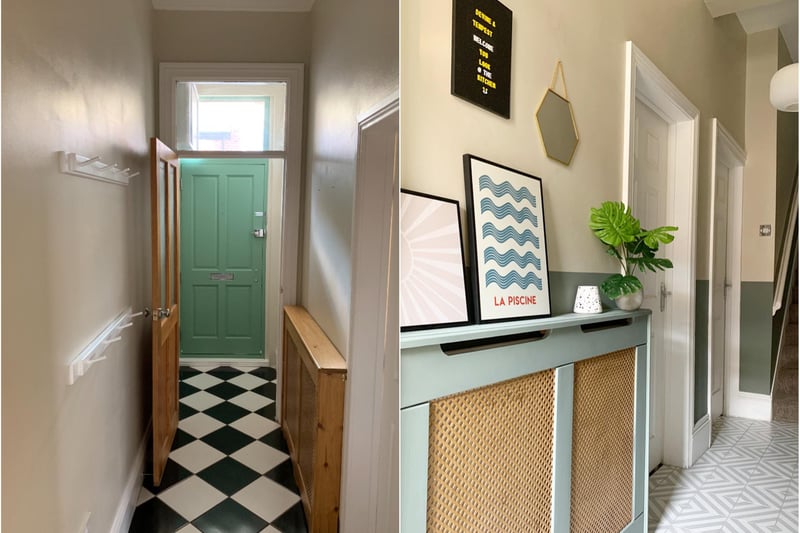 Sarah said: "The hallway wasn’t a major part of our renovation but we have replaced the tiles to a brighter and fresher pattern and tried to build on what was here - revamping radiator covers and painting features as a lockdown project."