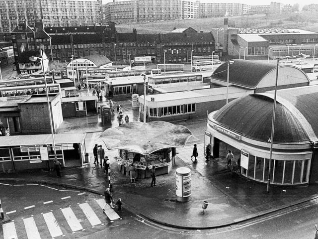 Sheffield Pond Street bus station pictured in January 1983
