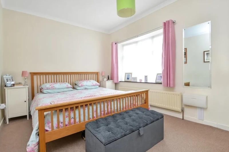 This three bed bungalow in Sea View Road, Drayton is on sale for £550,000. Here's what one of the bedrooms looks like.