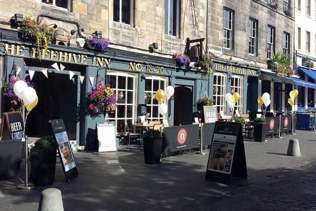 The pedestrianised area around the Grassmarket is already a sun trap, and the perfect place to catch a few rays in the Beehive Inn’s outdoor seating area.