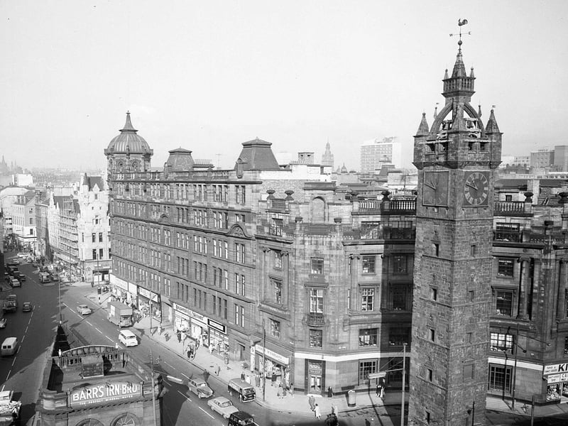Glasgow Cross looking west along Argyle Street, 1960s.