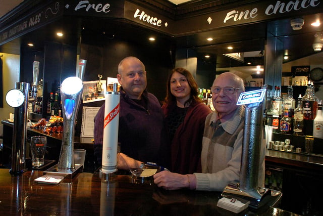 The Beer House, Bridge Street, Sunderland which was set to close as the landlord Paul Craigs and his wife Christina were moving to Kuwait. The couple were pictured behind the bar with Paul's father Jim.