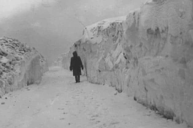 George Harris submitted this picture of the incredible volume of snow which fell in the Derbyshire Dales in February 1947