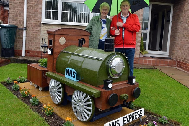Doncaster grandfather Michael Julian decided to create an amazing model steam loco called the NHS Express to express his thanks for the doctors who helped them.