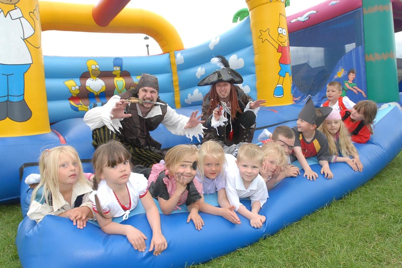 Scott Hutchinson and Scott Hamilton were tops at being pirates when they visited Biddick Hall Infants in 2006.