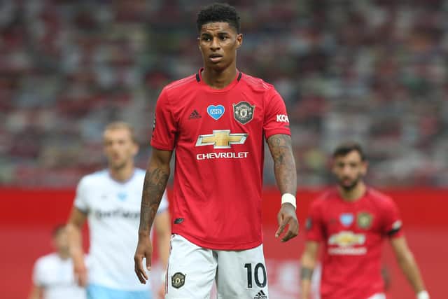 Manchester United player Marcus Rashford who is calling for an end to child poverty