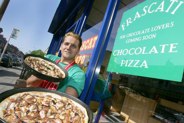 Frascatti Pizzas in South Shields was the first place in the North East to make chocolate pizzas. Remember this from 2006?