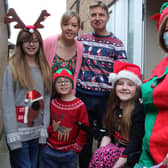 Molly, her brother and sister Anya and Edmund and mum and dad May and Julian loved meeting one of Bluebell Wood’s elves