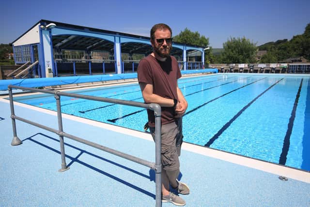 Hathersage Swimming Pool. Manager Michael Wellington.