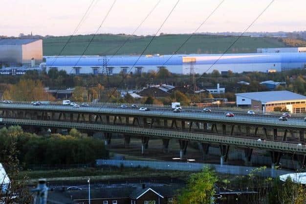 Sheffield Crown Court has heard how a Sheffield dangerous driver has been spared from prison after he was caught by police racing with another motorist on the city's Tinsley Viaduct, pictured.