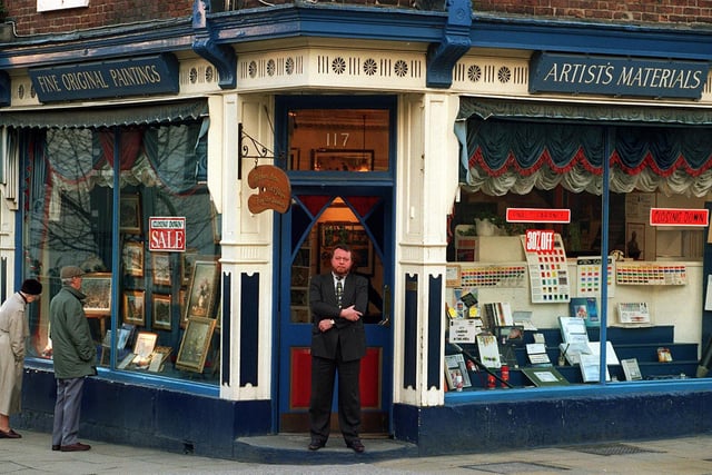 Pictured is Paul Hibbert-Greaves at Hibbert Brothers in Norfolk Street, Sheffield, which was due to close on March 17, 1998, after 164 years in business