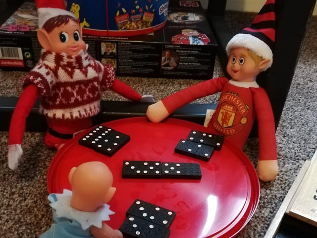 Elf domino from Valerie Skelson.