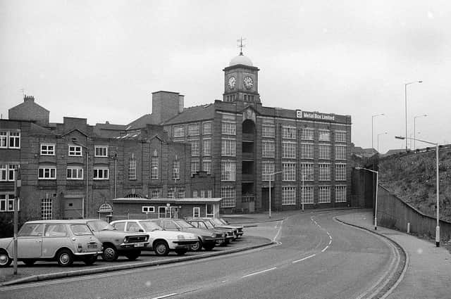 The Metal Box building was an imposing part of Mansfield's landscape until it was mostly demolished. All that remains now is the clock tower.