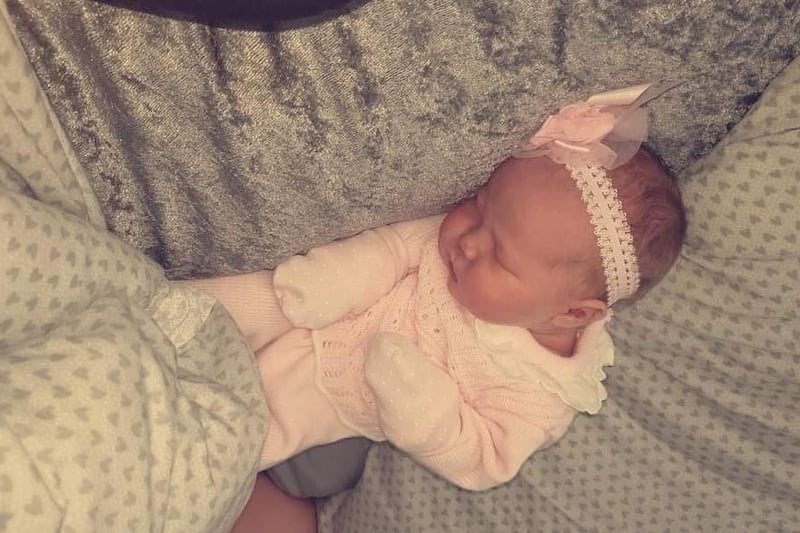 Amy Louise Milner New, said: "Kavannah-Rae Howden born 11.01.21 current lockdown. Weighing 8lb 8oz completed our family."