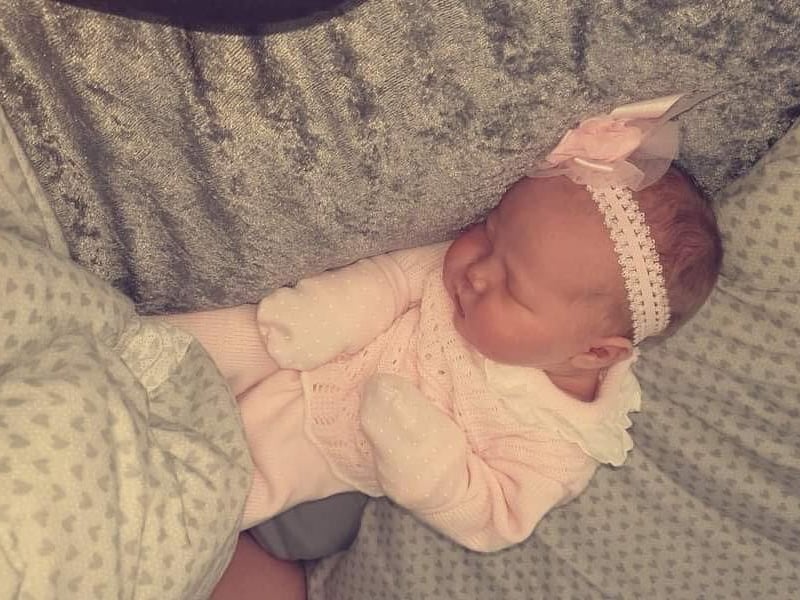 Amy Louise Milner New, said: "Kavannah-Rae Howden born 11.01.21 current lockdown. Weighing 8lb 8oz completed our family."