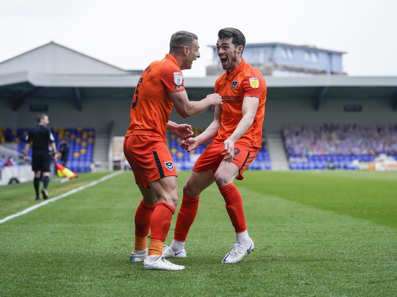 John Marquis rushes to congratulate Lee Brown following his second goal.