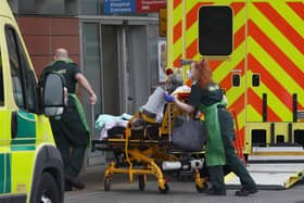 A patient is brought into the Royal London Hospital - PA