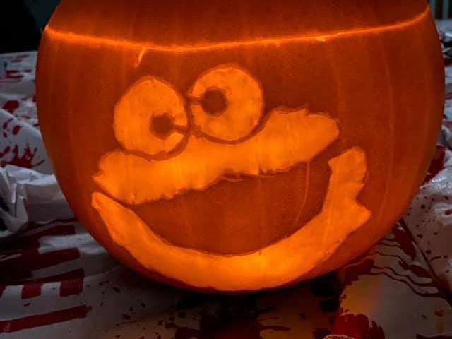 Kimberly Peters carved the Cookie Monster.