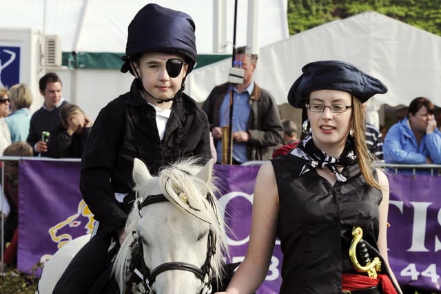 In the equine fancy dress competition Patrick and Charlotte Johnson were characters from Treasure Island.