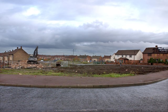 The demolition of houses in the Swifden Drive area, looking towards Hylton Road. Who remembers this scene in 2004?