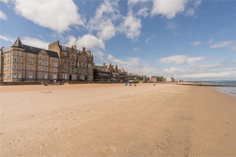The building sits directly on Portobello beach.